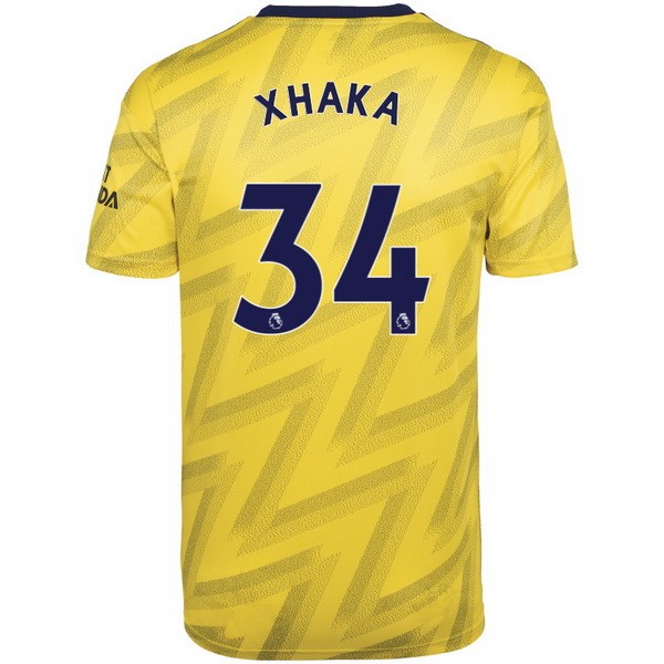 Camiseta Arsenal NO.34 Xhaka Segunda 2019-2020 Amarillo